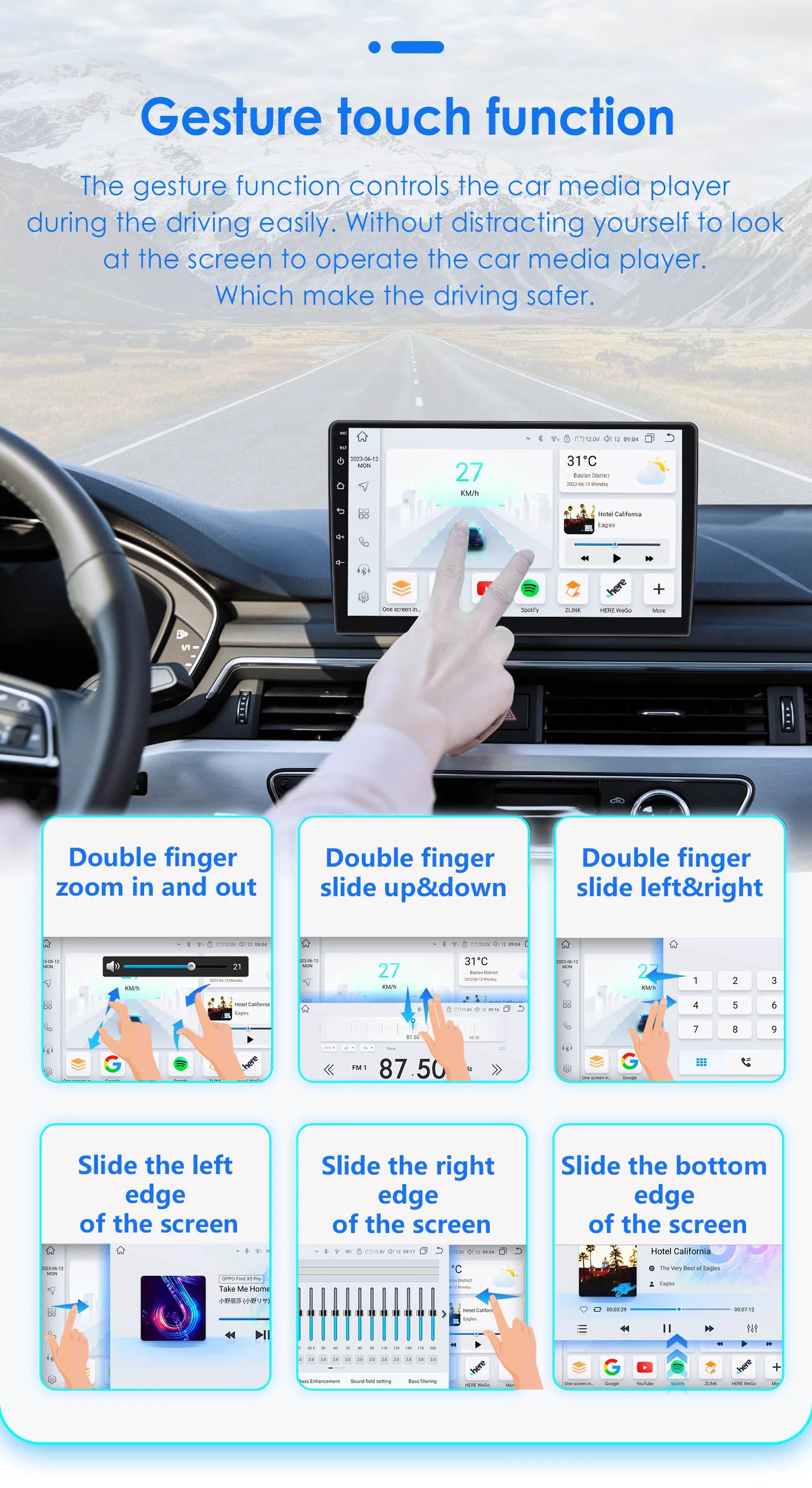 10.1" Wireless Carplay Android Auto Universal Car Radio Multimedia Player for VW Nissan Toyota Volkswagen Hyundai KIA GPS BT RDS