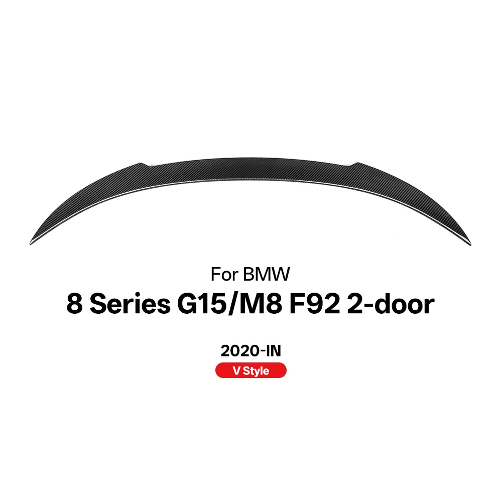 Real Dry Carbon Fiber Rear Trunk Spoiler Boot Wing Car Accessories Roof Tail Fin For BMW 8 Series G15 M8 F92 MP Style 2020-IN
