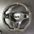 E) Leather Sides Color Custom Carbon Fiber Steering Wheel For Mercedes-Benz