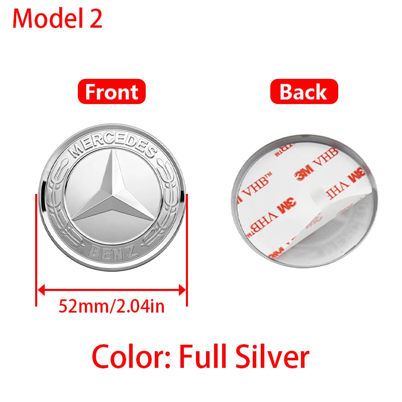 Car Styling Logo Steering Wheel Center Badge Logo Sticker For Mercedes Benz AMG W204 GLC CLA W205 W203 W206 interior Accessories