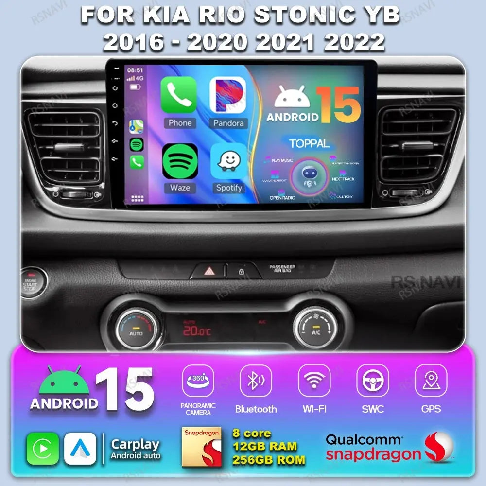 Android Car Stereo For Kia Rio Stonic – QLED Touchscreen