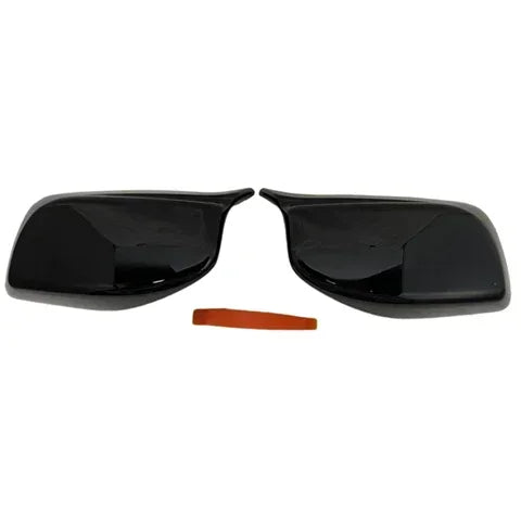 1 Pair Gloss Black Car Rear View Door Wing Mirror Side Mirror Cover Caps for BMW E60 E61 E63 E64 5 Series Model 2004-2008