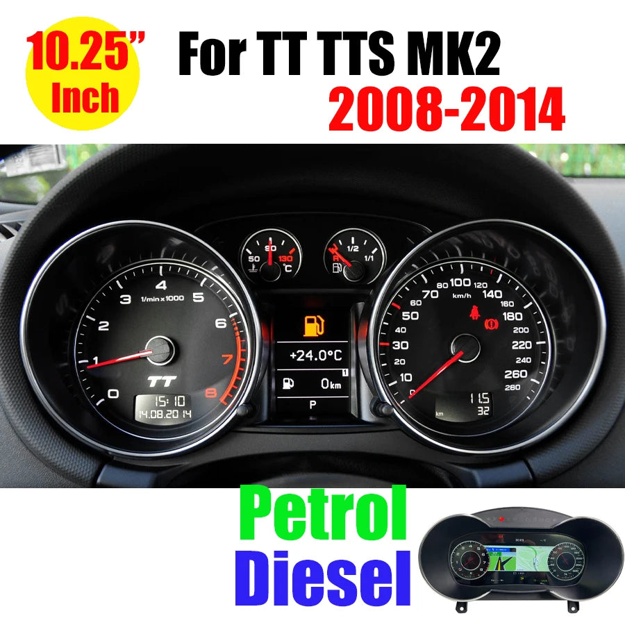 For TT Color Digital LCD Instrument Cluster For Audi – Virtual Cockpit