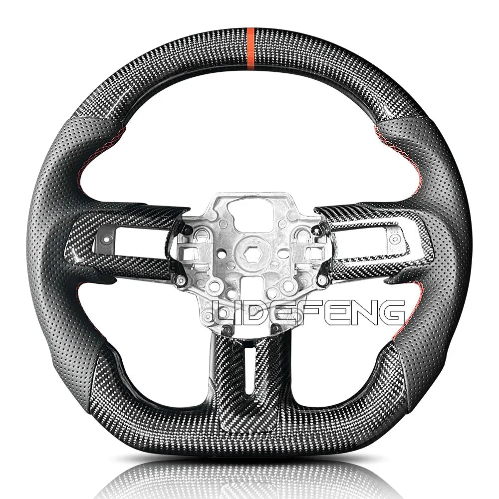style 4 Color Carbon Fiber LED Steering Wheel For Mustang 2015–2022