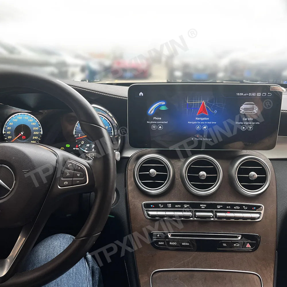 One Set Color 12.3" Digital Dashboard Cluster For Mercedes C GLC