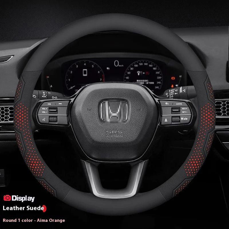 For Honda TYPE R Accord Civic HRV CRV CITY Jazz Pilot Odyssey Spirior FIT Carbon fiber Car Steering Wheel Cover Auto Accessories
