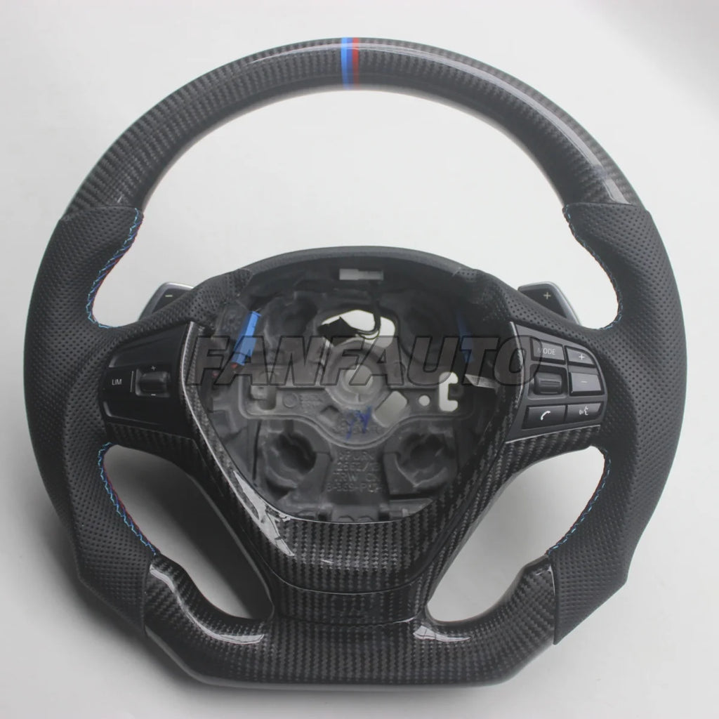 Real Carbon Fiber Steering Wheel For BMW 1 2 3 4 Series