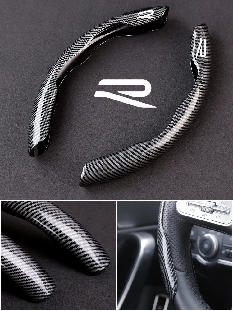 Carbon Fiber Textured Car Steering Wheel Cover Nonslip