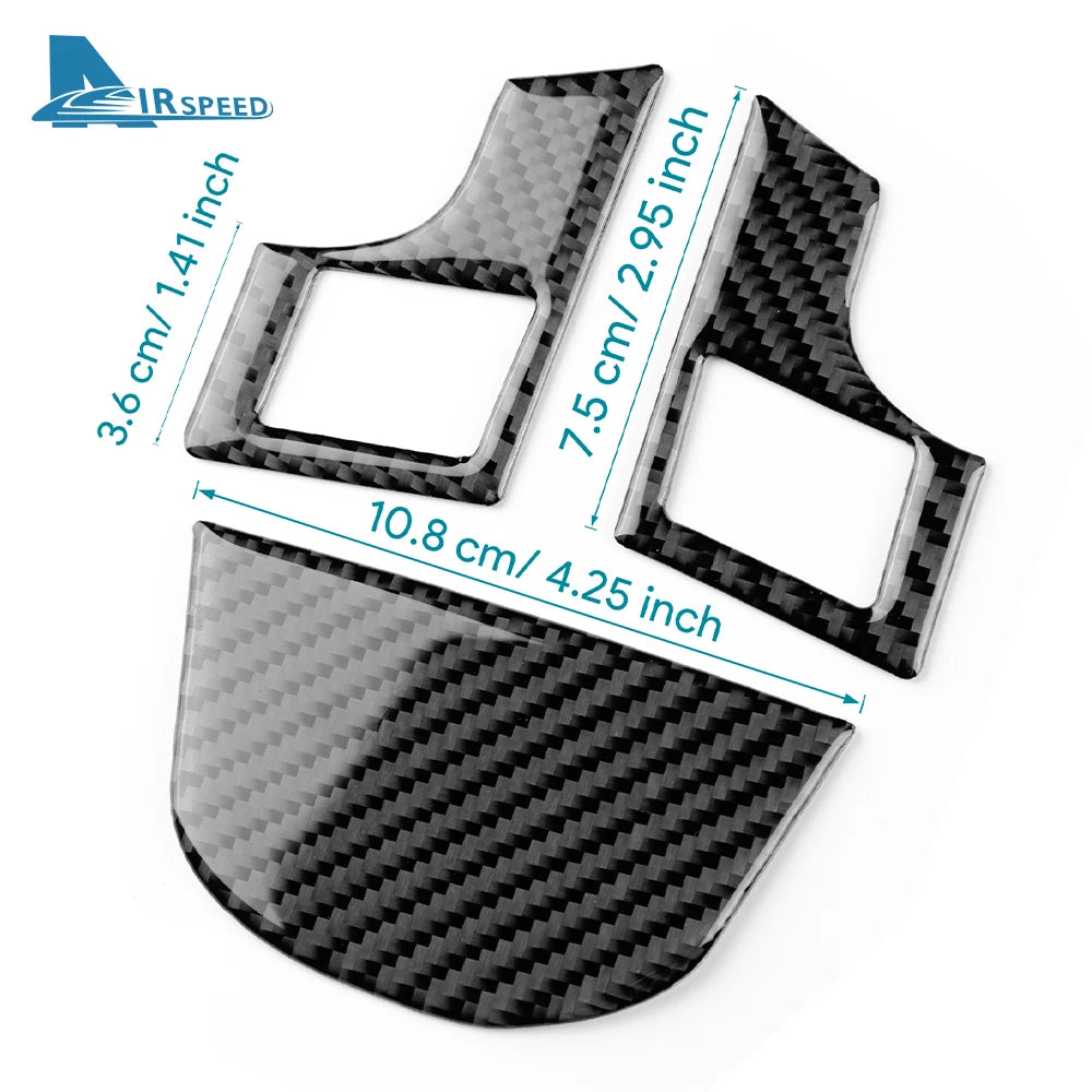 Real Soft Carbon Fiber Sticker For Vauxhall Opel Astra H MK5 2004 2005 2006 2007 2008 2009 2010 Car Steering Wheel Button Frame