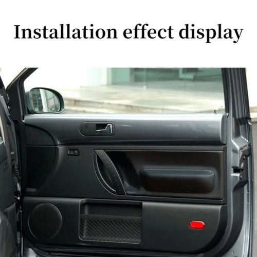 1 Pair of Beetle Car Door Handles with Microfiber Leather Cover for Interior and Front Door Decoration Leather Car Accessories
