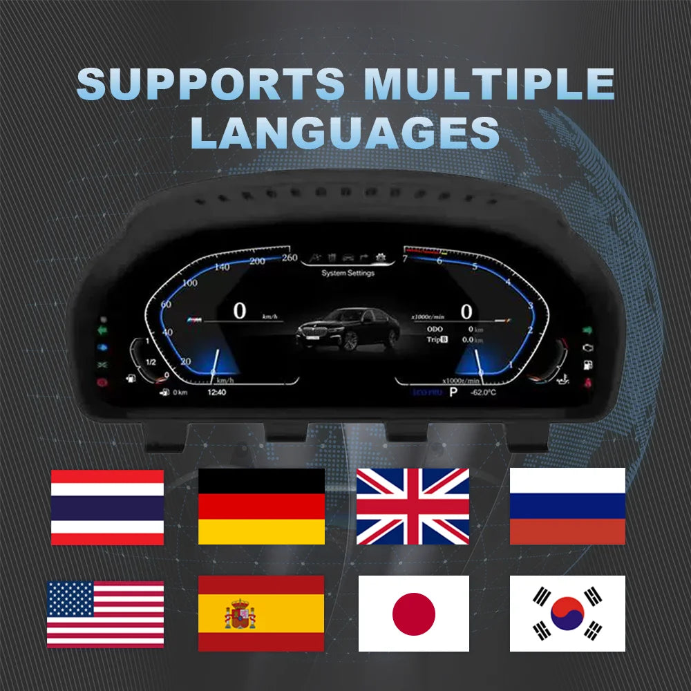 Linux Digital Instrument Cluster For BMW – HD LCD Dashboard
