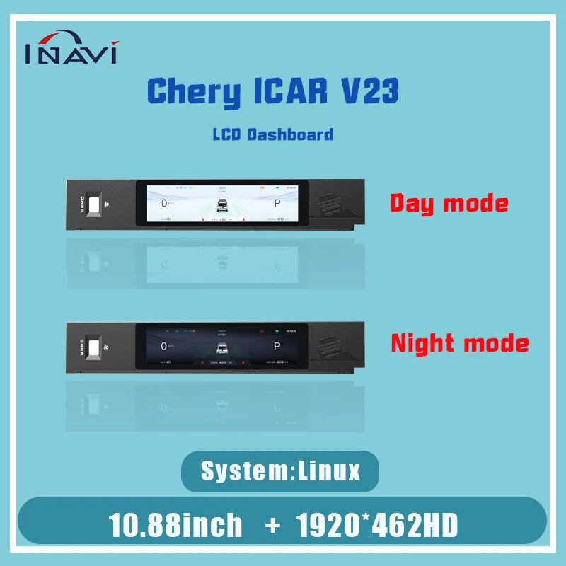 10.88"For Chery ICAR V23 instrument cluster LCD, instrument panel assembly modified 3D dynamic car model safety function display