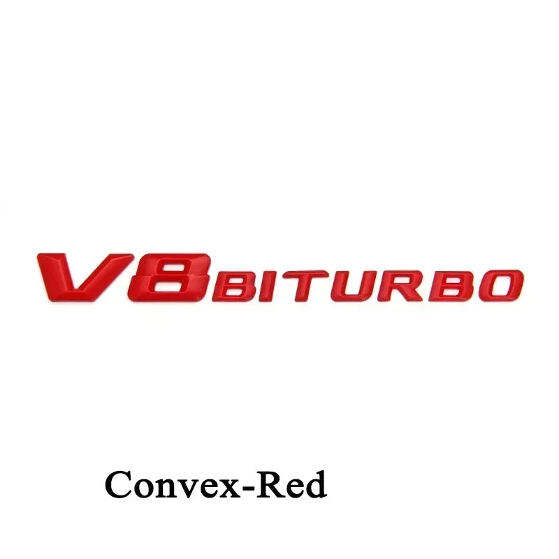 3D ABS Black Logo V8 BITURBO Emblem Car Fender Badge For Mercedes Benz C63 G63 E63 S63 W222 W223 W213 W212 W205 W204 Accessories