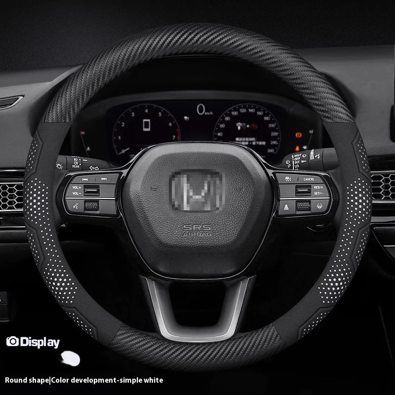 For Honda TYPE R Accord Civic HRV CRV CITY Jazz Pilot Odyssey Spirior FIT Carbon fiber Car Steering Wheel Cover Auto Accessories