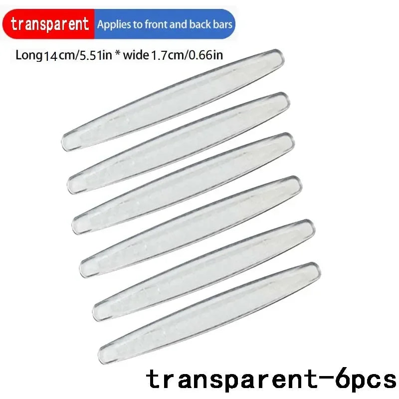 4/6PCS Car Universal Front and Rear Bumper Protector Rubber Bumper Cover Protective Lip Strip Bumper Decoration Strip