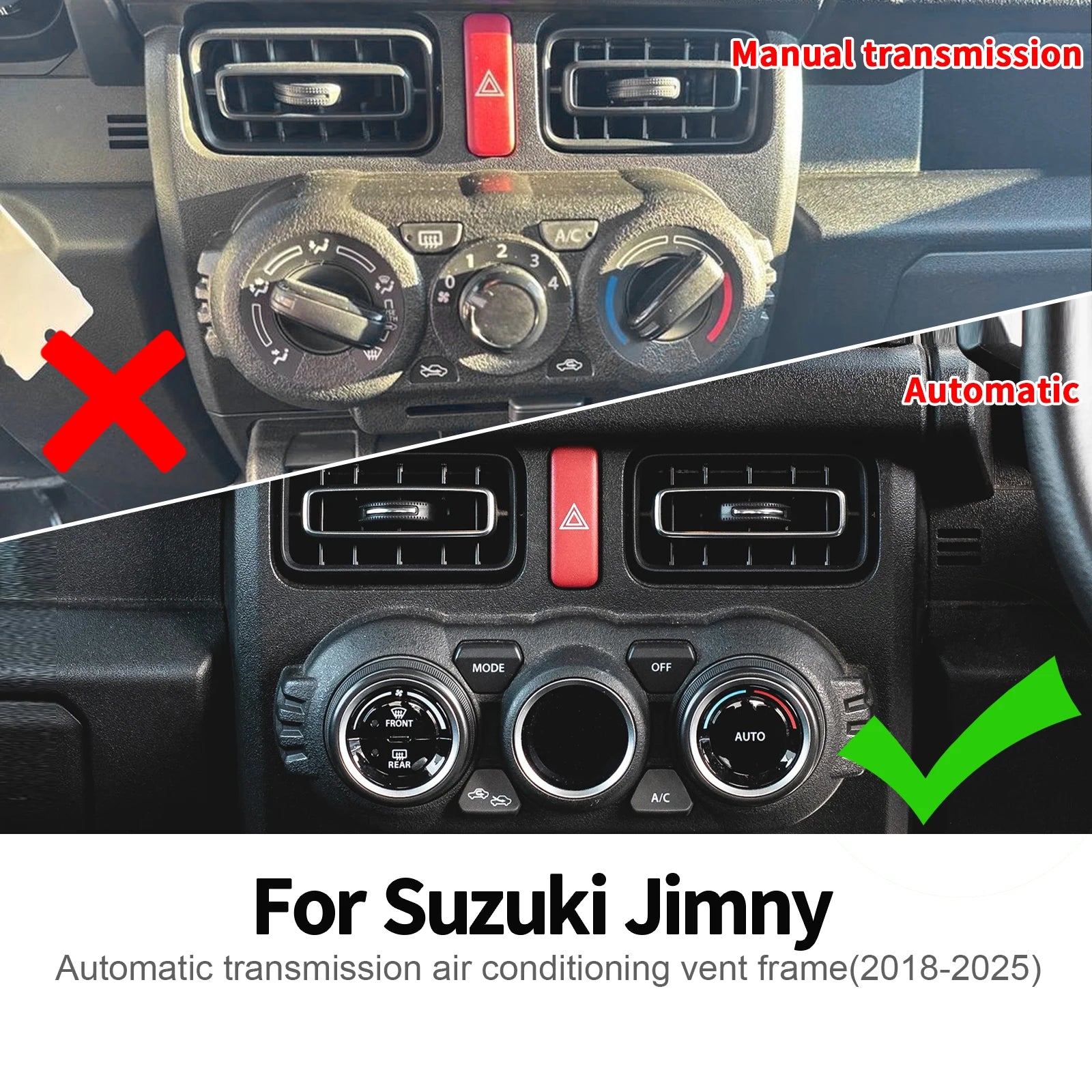 For Suzuki Jimny 2018 2019 2020 2021 2022 2023 2024 2025 Automatic Car Air Conditioning Vent Frame Interior Trim Accessories