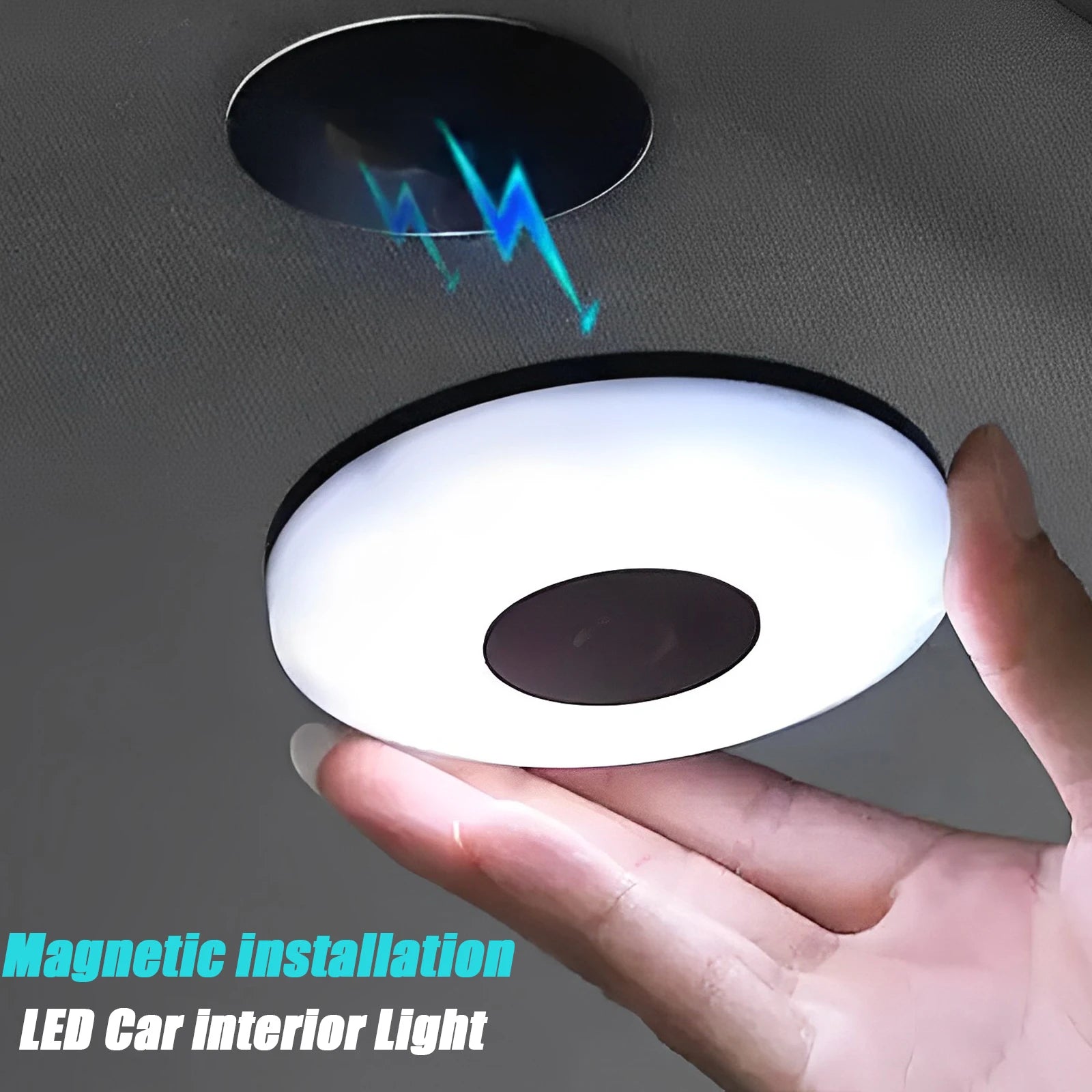 Magnetic Car LED Touch Light Car Roof Interior Light Magnets Ceiling Lamp Universal Reading Night Lamp Car Interior Accessories