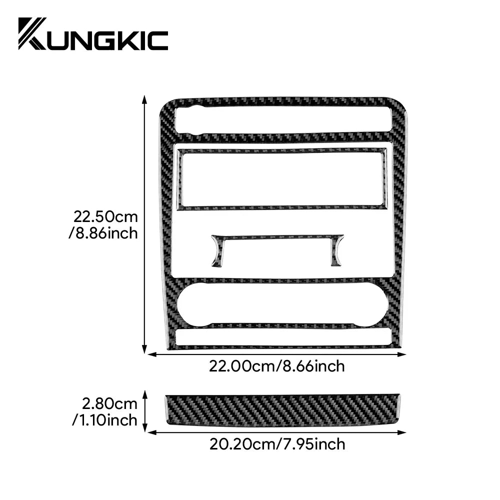 Real Soft Carbon Fiber For Seat Ibiza 6l 2003 2004 2005 2006 2007 2008 LHD RHD Car Central Control AC Panel Sticker Accessories