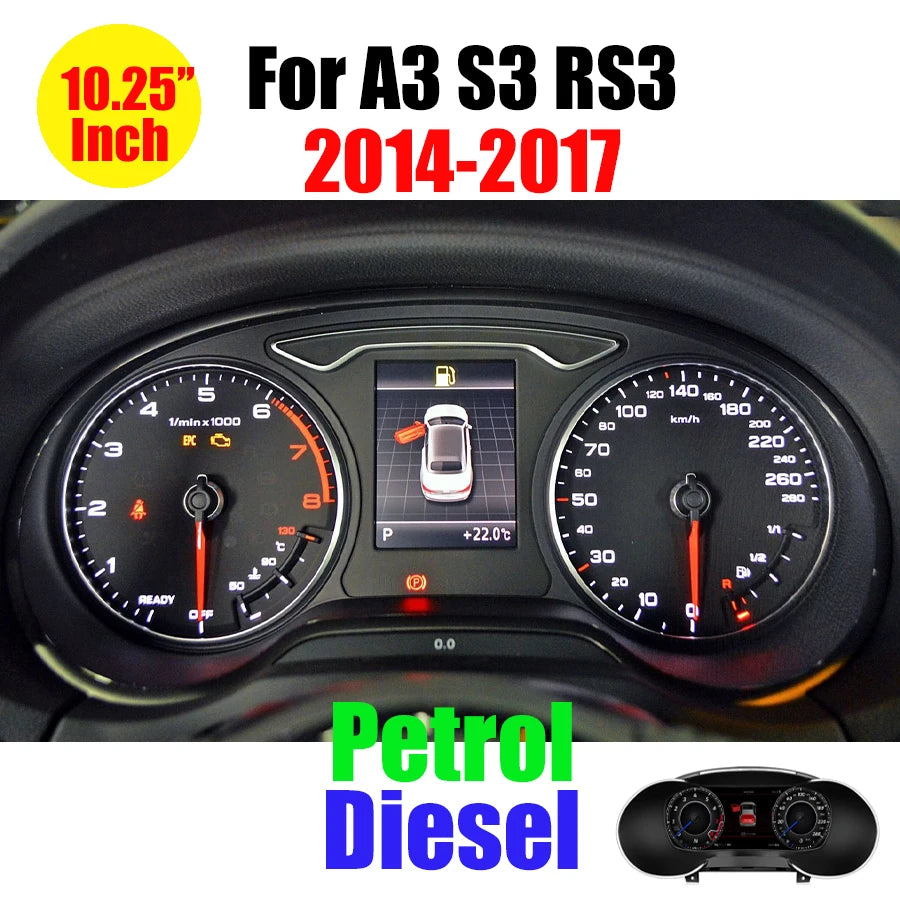 For A3 Color Digital LCD Instrument Cluster For Audi – Virtual Cockpit