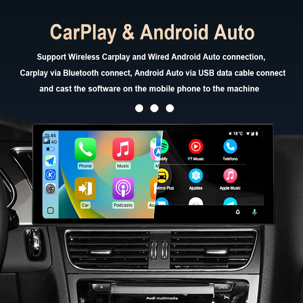 10.33 "/12.3"  for Audi A4 A5 S5 2009 - 2016 Wireless Carplay HD Touch Screen Android 14 Car Radio Video Multimedia Player