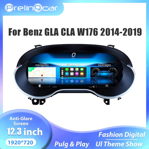 12.3" Digital Instrument Cluster For Mercedes-Benz A GLA CLA