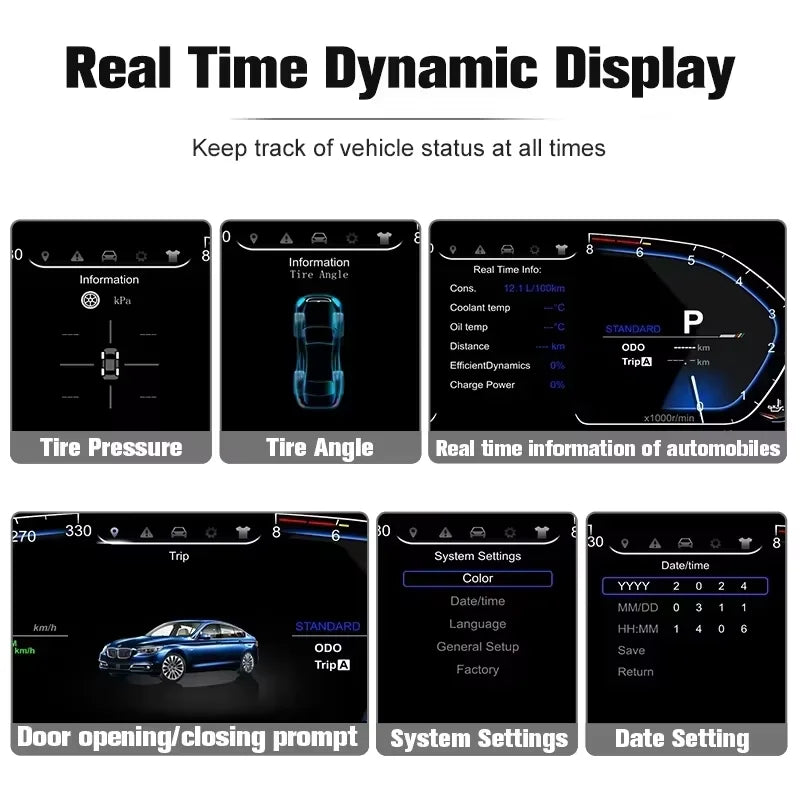 12.3" Digital LCD Instrument Cluster For BMW 3 4 Series