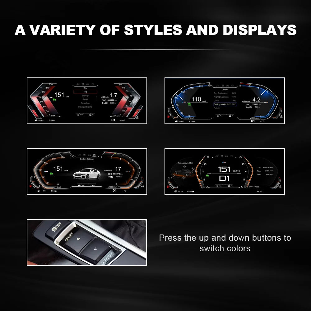 Linux Digital Instrument Cluster For BMW – HD LCD Dashboard