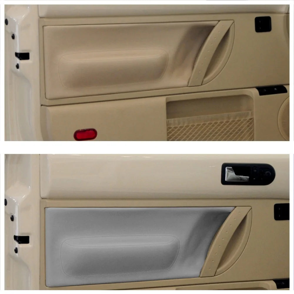 1 Pair of Beetle Car Door Handles with Microfiber Leather Cover for Interior and Front Door Decoration Leather Car Accessories