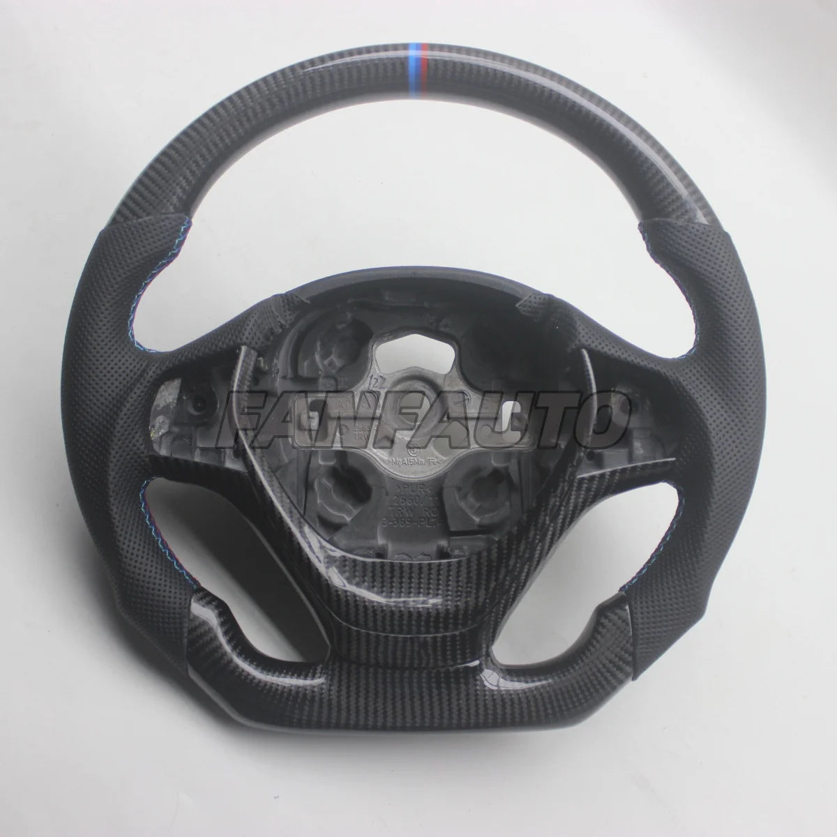 No Buttons A Color Real Carbon Fiber Steering Wheel For BMW 1 2 3 4 Series
