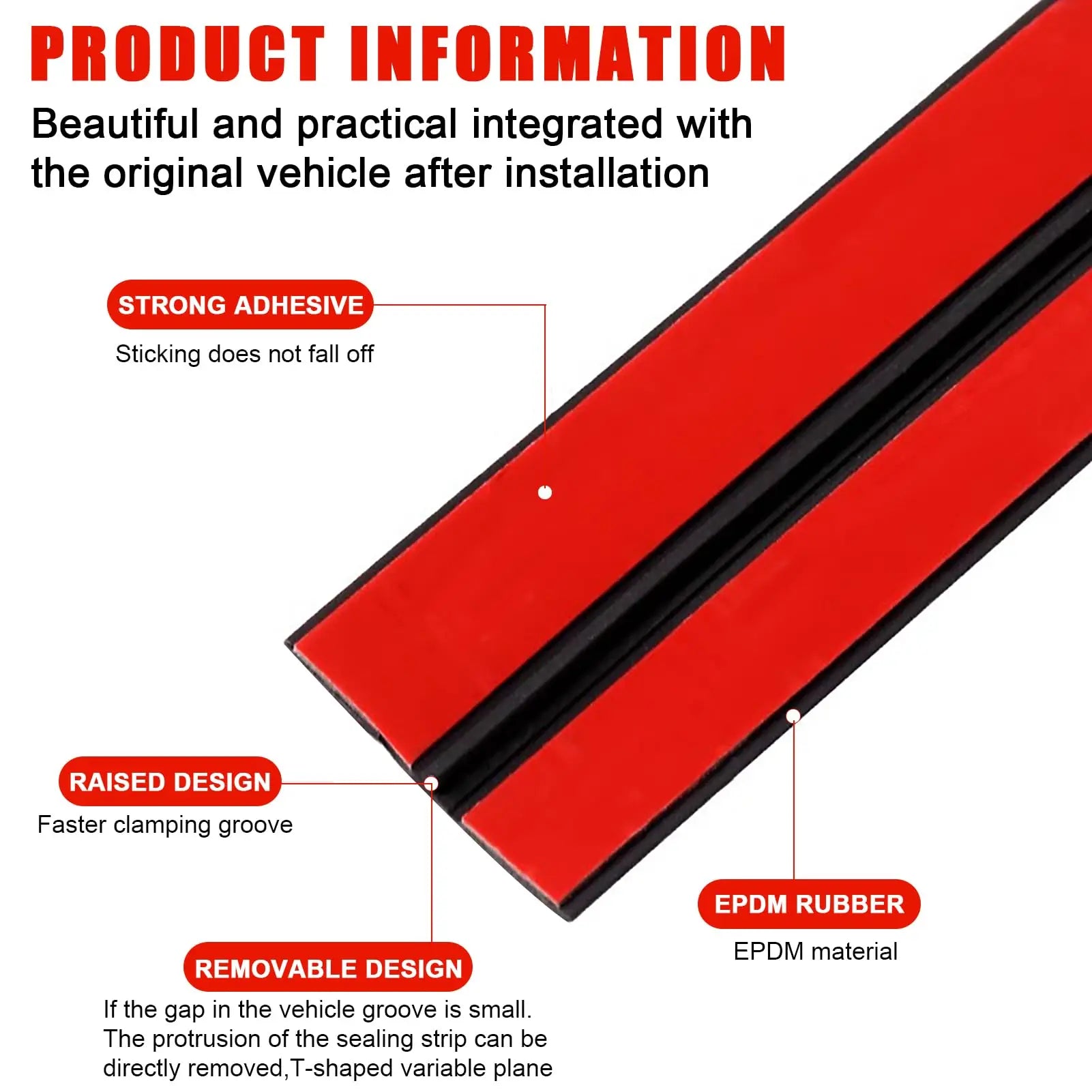 Windshield Sealing Strip Front and Rear Windows Roof Waterproof and Dustproof Rubber Strip Noise Sealing Strip for Car Sunroofs