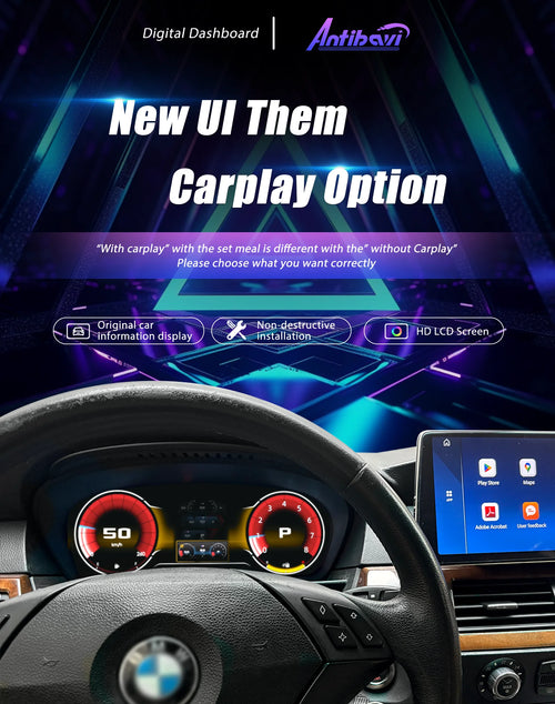 12.3" Digital Instrument Cluster For BMW 5 Series E60