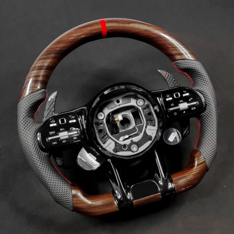 Complete no oled Color Carbon Fiber LED Steering Wheel – Custom Plug-and-Play