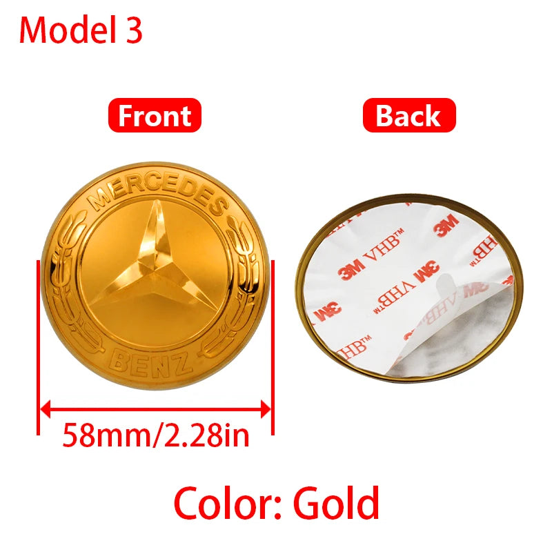 Car Styling Logo Steering Wheel Center Badge Logo Sticker For Mercedes Benz AMG W204 GLC CLA W205 W203 W206 interior Accessories