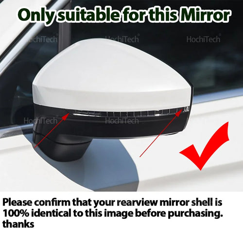 1 pair for Volkswagen VW Tiguan AD BW MK2 2016-2021 Rear View Exterior Side Case Trim Car Rearview Mirror Caps