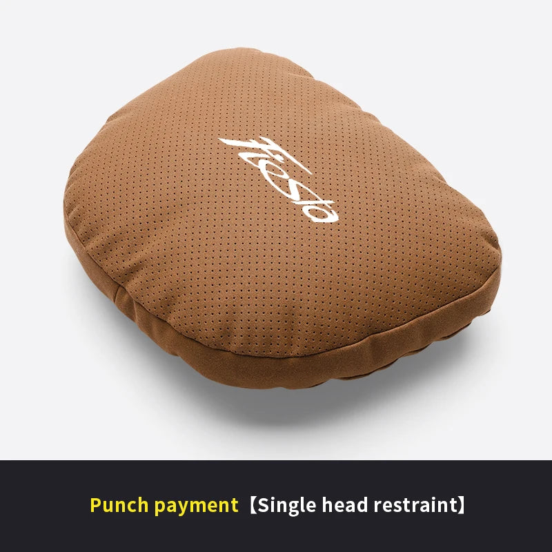 Car Interior 5-Color Selectable Headrest For Ford Fiesta Auto Headrest Neck Support Lumbar Cushion Soft Neck Pillow Accessories