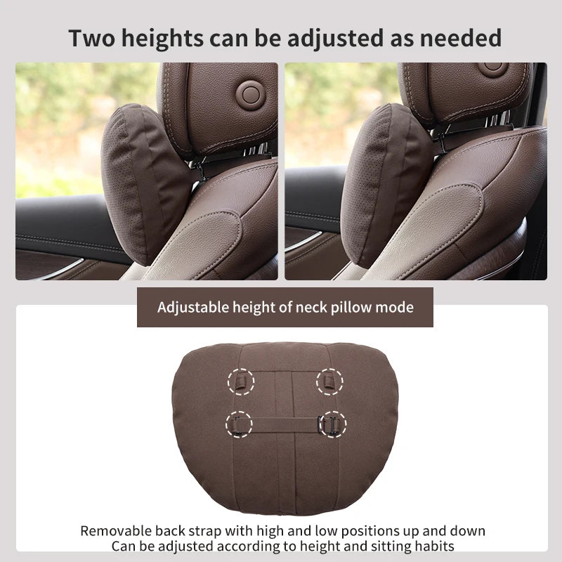Car Interior 5-Color Selectable Headrest For Ford Fiesta Auto Headrest Neck Support Lumbar Cushion Soft Neck Pillow Accessories