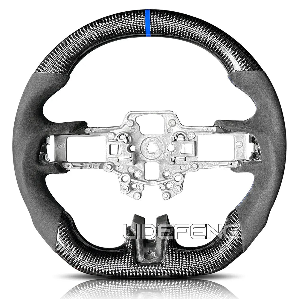 style 2 Color Carbon Fiber LED Steering Wheel For Mustang 2015–2022