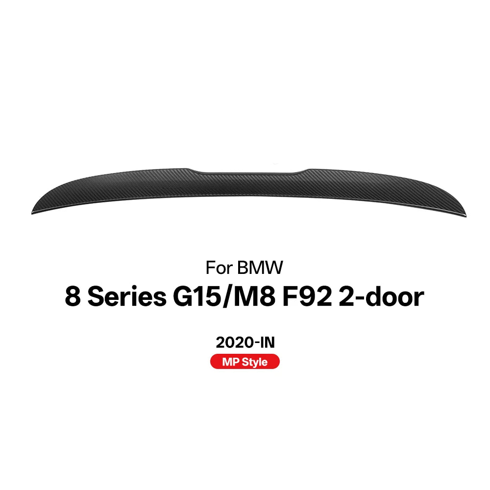 Real Dry Carbon Fiber Rear Trunk Spoiler Boot Wing Car Accessories Roof Tail Fin For BMW 8 Series G15 M8 F92 MP Style 2020-IN