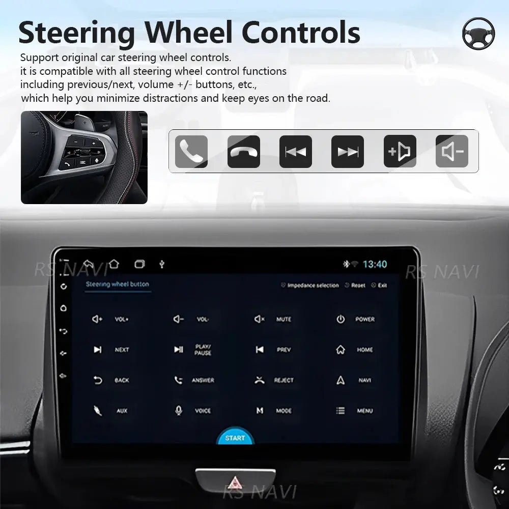 Android Car Stereo For Toyota Yaris QLED 2K GPS CarPlay