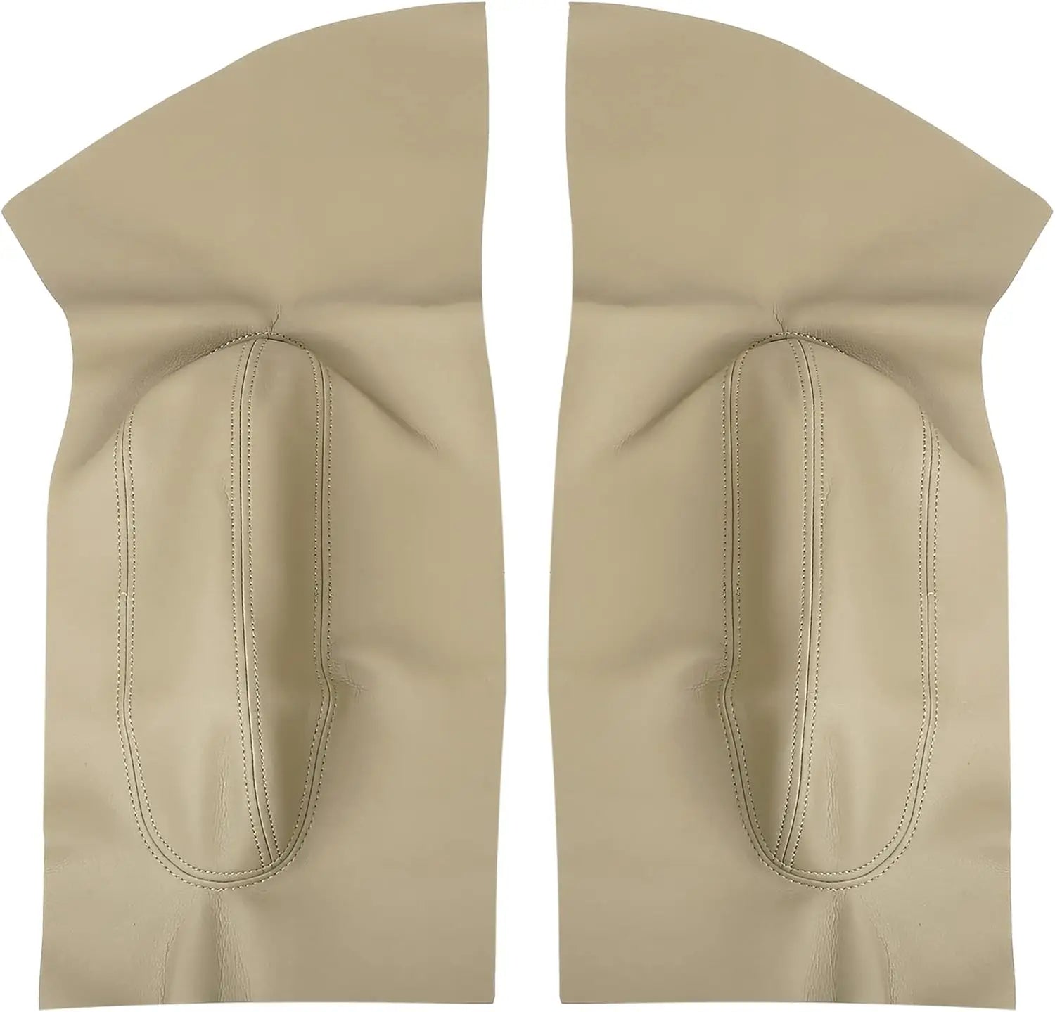 1 Pair of Beetle Car Door Handles with Microfiber Leather Cover for Interior and Front Door Decoration Leather Car Accessories