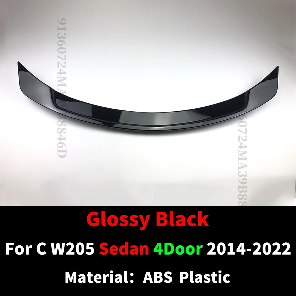 4Door Glossy Black Color Rear Trunk Spoiler Wing Lip For Mercedes-Benz C-Class W205