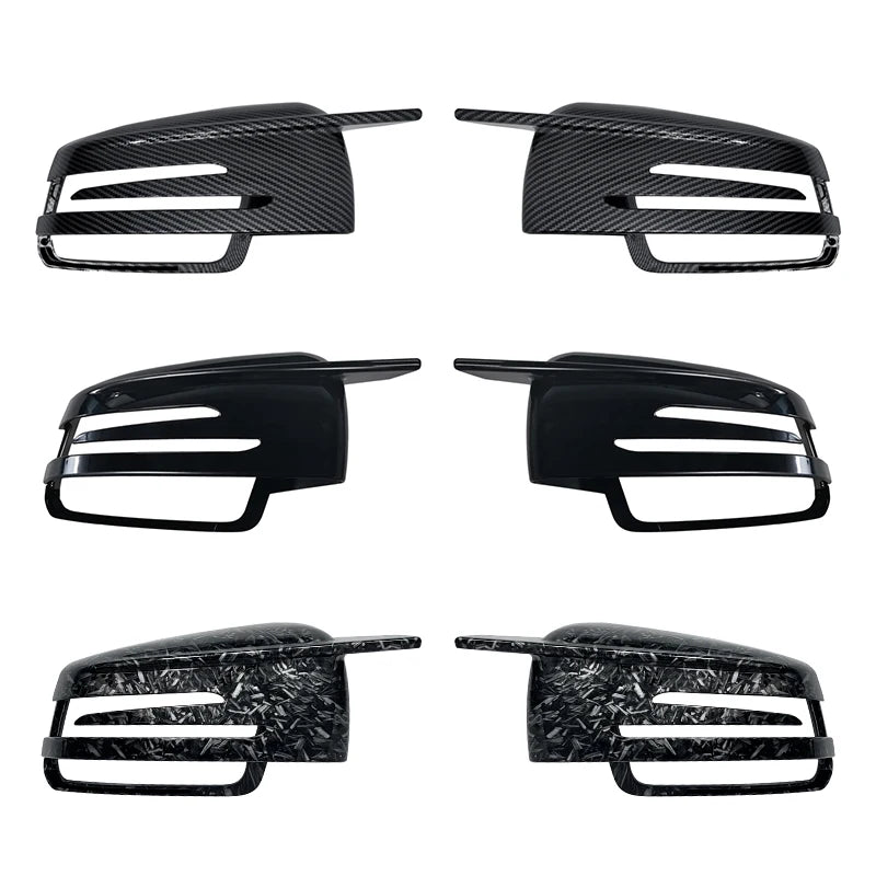Side Mirror Cap Covers For Mercedes Benz W176 W246 W212 W204 C117 X156 X204 W221 C218 A B C E S CLA GLA GLK Class Black Replace