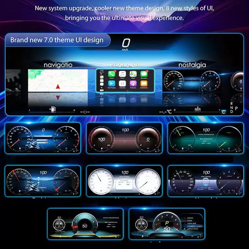 12.3" Digital Instrument Cluster For Mercedes-Benz A GLA CLA