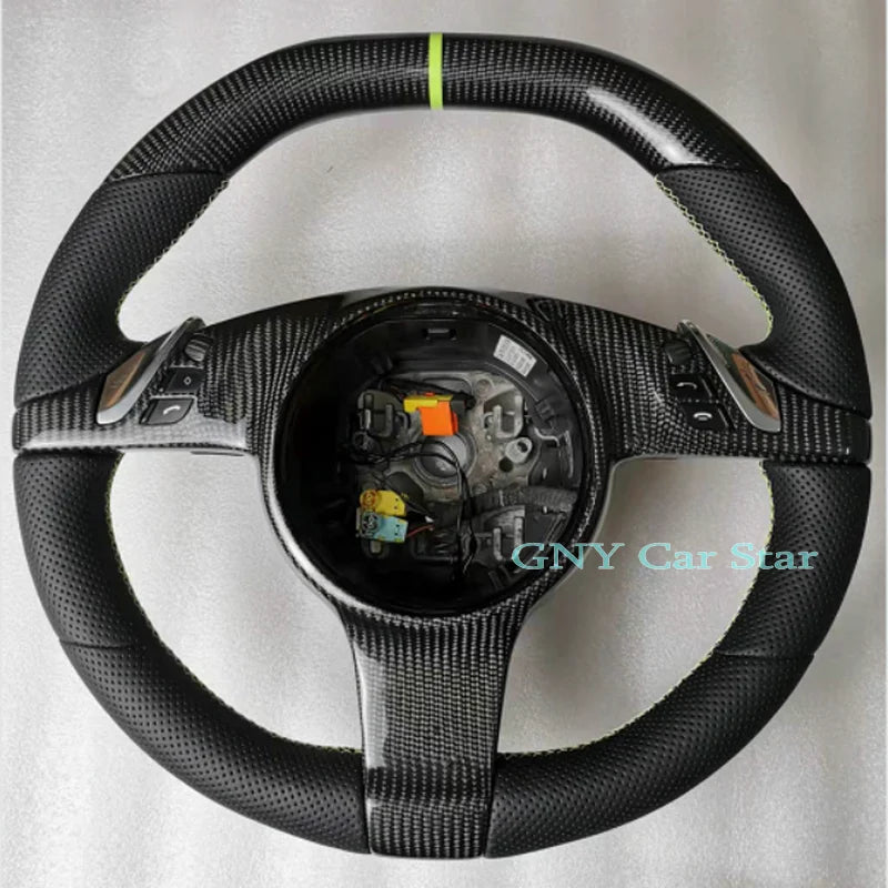 no heating B Color Custom Carbon Fiber Steering Wheel For Porsche Models