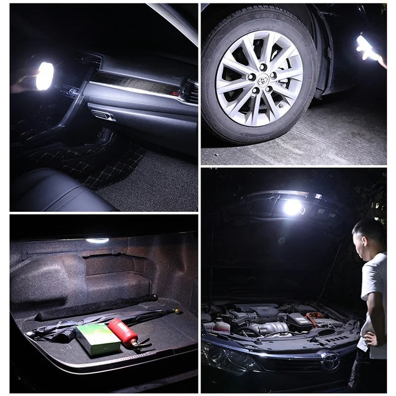 Magnetic Car LED Touch Light Car Roof Interior Light Magnets Ceiling Lamp Universal Reading Night Lamp Car Interior Accessories