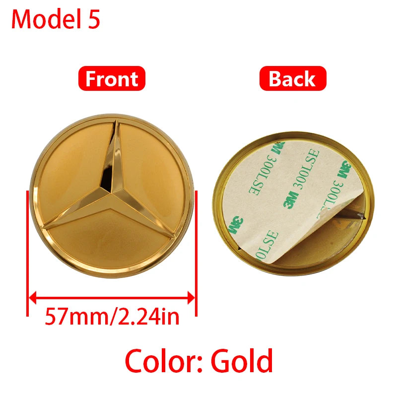 Car Styling Logo Steering Wheel Center Badge Logo Sticker For Mercedes Benz AMG W204 GLC CLA W205 W203 W206 interior Accessories