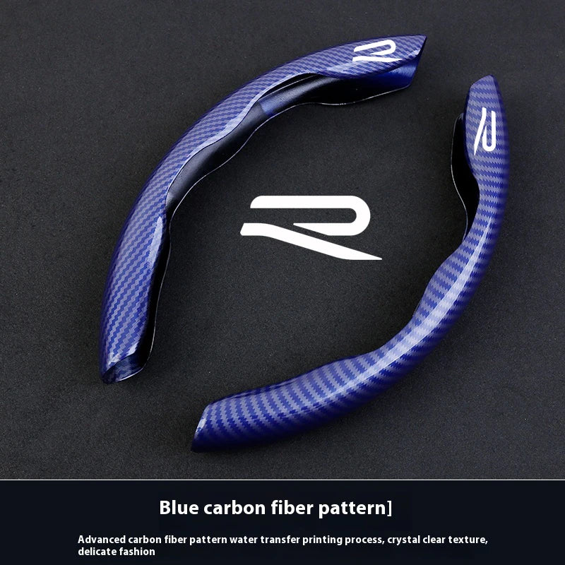 blue. R Color Name Carbon Fiber Textured Car Steering Wheel Cover Nonslip
