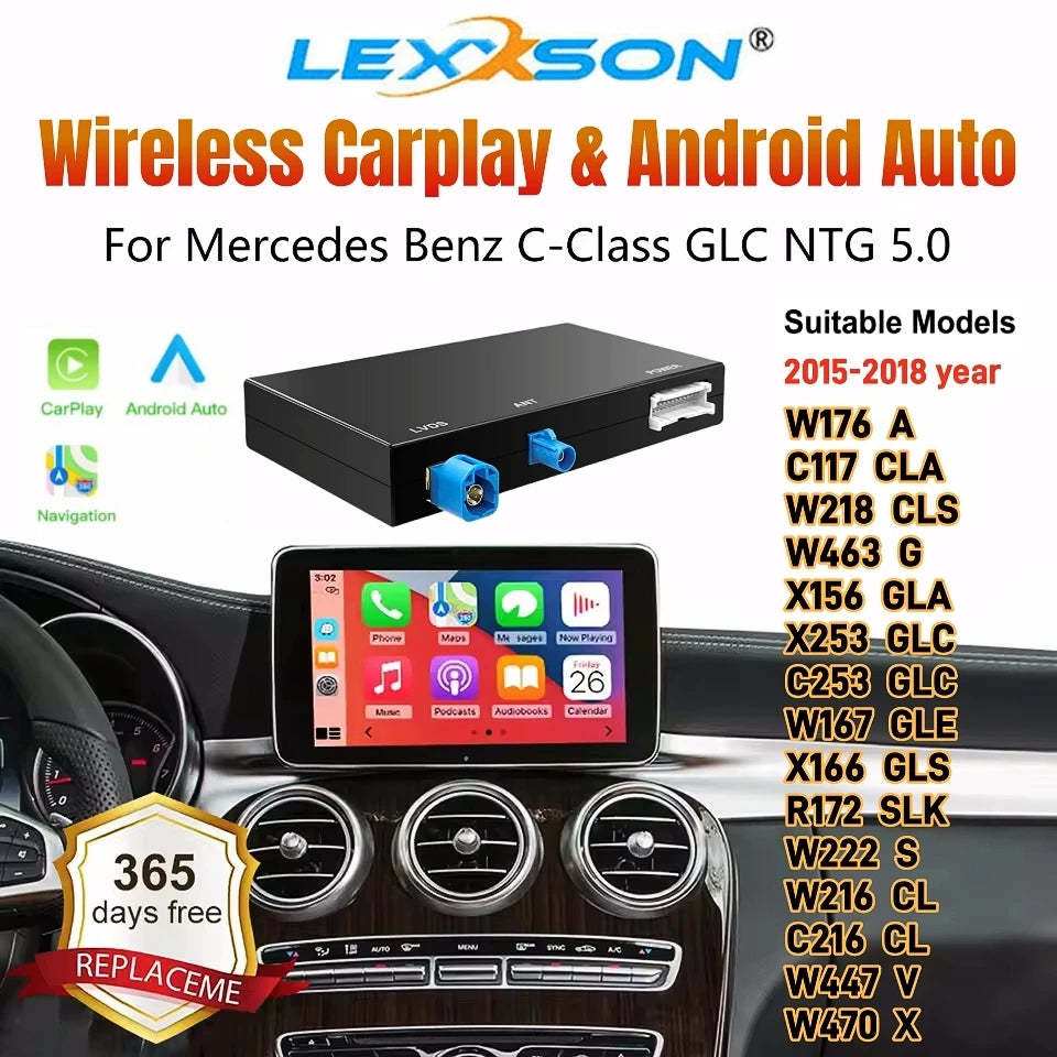 Wireless CarPlay Android Auto Decoder for Mercedes-Benz