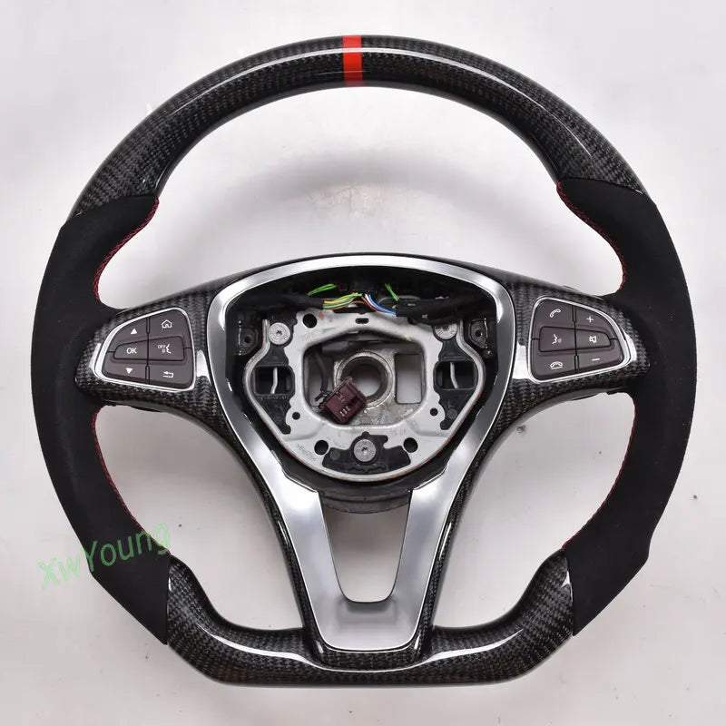 G) Alcantara Sides Color Custom Carbon Fiber Steering Wheel For Mercedes-Benz