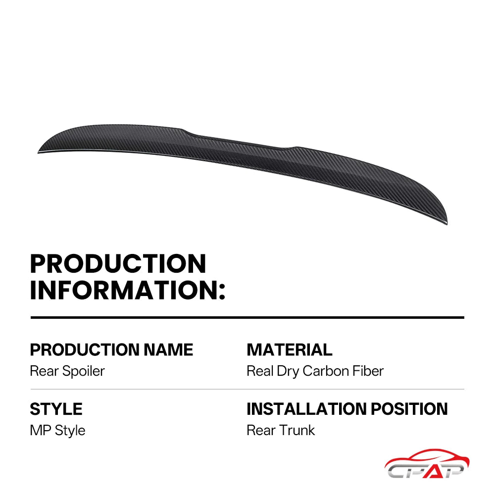 Real Dry Carbon Fiber Rear Trunk Spoiler Boot Wing Car Accessories Roof Tail Fin For BMW 8 Series G15 M8 F92 MP Style 2020-IN